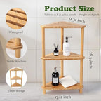 Corner Shelf Shower Caddy Stand 3-Tier,Standing Bathroom Organizer - Image 3
