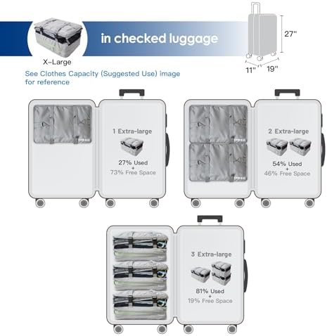 Grand Fusion Stow-N-Go Hanging Travel Shelves, Packing Organizer for Luggage. Carry on Closet for Suitcase. Expandable Packing Cube. Travel Essentials. (Light Gray - XL, XL = (L) 17.7" x (W) 11.8") - Image 5