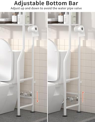 Livilord 3-Tier Over Toilet Storage, Anti-Tip, White - Image 4