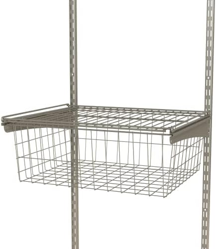 ClosetMaid ShelfTrack Wire Basket Add-On Drawer, Compatible with Drawer Frame Hardware, Nickel Finish - Image 2