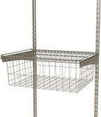 ClosetMaid ShelfTrack Wire Basket Add-On Drawer, Compatible with Drawer Frame Hardware, Nickel Finish - Image 2
