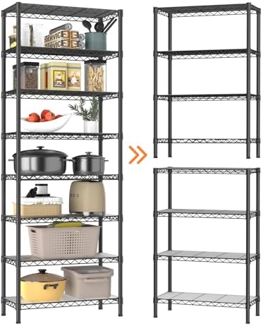 Golpart 8Tier Adjustable Storage Shelves Metal Wire Shelving Standing Shelf by Golpart