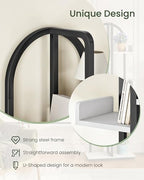 CHOEZON Corner Bookshelf, Curved 6-Tier Bookcase with Anti-Tip Kit, Adjustable Feet and Staggered Shelves for Living Room, Bedroom, Study, Office, White and Black TSJ06BW - Image 4