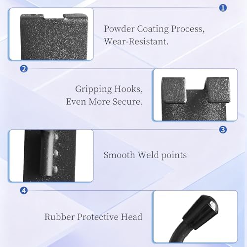 40pcs 4 inch Matte Black Gridwall Hooks for 3 x 3 Inch Grid Panels - Image 3