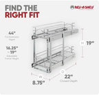Rev-A-Shelf 2-Tier Pullout Organizer for Kitchen Cabinets, 9" x 22" - Image 6