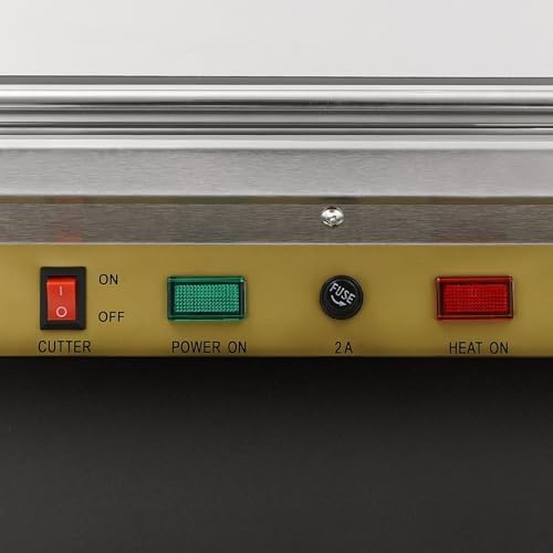 18 Inch/45CM Hand Wrapping Machine Film Wrapper for Food Packaging, Large Tray Cling Film Wrapper Dispenser with 5-Level Adjustable Heat, Cutter and Heating Plate Individual On/Off Control - Image 6