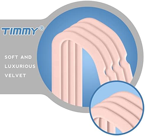 TIMMY Velvet Hangers - Suit (50-Pack) Ultra Thin Coat Hangers with Heavy Duty Construction, Holds up to 10 Lbs - Blush Pink/Rosegold Finishes - Image 4
