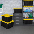 Sterilite Industrial Storage Tote with Lids for Garage, 27 Gallon, 8-Pack - Image 6