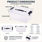 Storage Bins with Lids 6 Pack 7Qt Clear Stackable Organizer Containers - Image 2