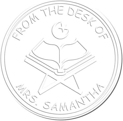 Customized Book Paper Embosser - Soft Devotional Star and Crescent Design - Personalized Home Library Embosser for Islamic School Teachers - Ideal for Marking Books, Journals - Unique Gift - Image 6
