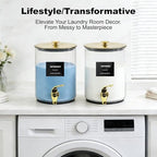 Glass Laundry Detergent Dispenser for Laundry Room Organization-Gold - Image 5