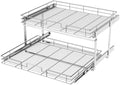 LOVMOR 2 Tier 28½"W x 21½"D, Individual Pull Organizer Kitchen Cabinet Storage Sliding Shelves by LOVMOR