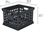 Sterilite Storage Crate Bin File Organizer for Home & Office,Black, 24-Pack - Image 4