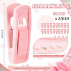 Tessco for you 40 Sets Pink Velvet Heart Hangers with Clips Non Slip Felt - Image 3