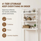 3-Tier wood over the Toilet Storage Cabinet , Simple Bathroom Storage rack - Image 6