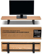 ULTRARM Moodular Wooden Monitor Stand Desk Organizer, Standard 33.4" Oak by ULTRARM