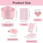Office Supplies,Pink Desk Accessories,Desk Organizer,Stapler,Tape Dispenser,Folding Phone Stand,Scissors,Notebook,Staple Remover,Staples,Clear Tape,Sticky Notes,Clips,Cool Pen,Bookmark,Ect.22pcs - Image 5