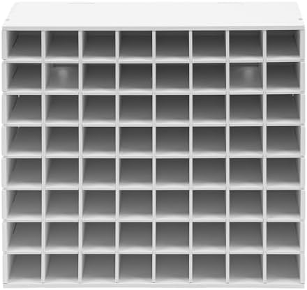 2 Pcs Paint Organizer, Wall-mountable Craft Paints Storage Rack, PVC Board,12.99X3.54X12.99 in,for DIY Crafters Spray Painters Studios, Galleries (White) - Image 4
