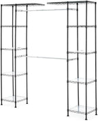 Amazon Basics Expandable Metal Hanging Closet Organizer System with Storage Shelves, Adjustable, Easy to Assemble, 57-80"L x 14"W x 72"H, Black - Image 3