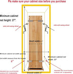 DINDON Pull Out Spice Rack Organizer for Cabinet, (6.5" W x 21.9" D x 25.2" H) Multi-Use Wood Pull Out Cabinet Organizer Slide Out Shelf Cabinet Storage for Kitchen, Pantry Organization - Image 4