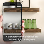 Solid Wood Floating Shelves for Wall 16 Inch Walnut, Wooden Bathroom Shelf - Image 7