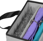 Flatware Storage Case 5 Compartments Silverware Container Box, Gray - Image 6