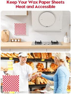 Wall-Mounted Parchment Paper Sheets Holder, Wax Paper & Deli Wraps Organizer for 10×10in/12×12in, Clear Acrylic Dispenser with Screws & Tapes for Kitchen & Bakery, Holds 100–200 Sheets - Image 7