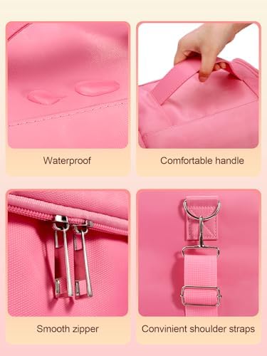 Large Makeup Nail Polish Organizer Bag, Makeup Case Storage Box, Pink - Image 5