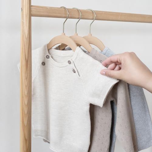 3 Sprouts Velvet Baby Hangers, Non Slip Slim, Hazelnut, 30 Pack - Image 5