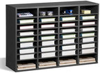 VEVOR Literature Organizer, 36 Compartments Office Mailbox with Adjustable Shelves, Wooden Mailbox Sorter Medium Density Fiberboard Office Home Classroom Storage for Files, Documents, Papers, Grey by VEVOR