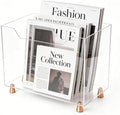 Acrylic Magazine Holder, Crystal Clear Magazine Rack Floor for Home Office by WISPET