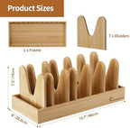 Housolution Bamboo Pot and Pan Lid Organizer Holder Storage Rack - Image 6
