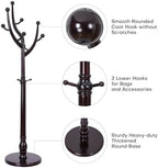 Bekrvio Tree Coat Rack Freestanding with Round Base, Red Brown - Image 5