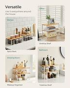 SONGMICS Cabinet Organizer Shelf, Set of 4 Spice Rack, Kitchen Storage - Image 4