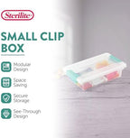 Sterilite Clip Box, Stackable Clear Plastic Bins- Small, 30-Pack - Image 2