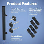 Patio Umbrella Holder – Easy Installation - Space Saving Umbrella Holder Design - Outdoor Umbrella Base and Mount - Attaches to Railing Maximizing Outdoor Patio Space and Shade, Black - Image 5