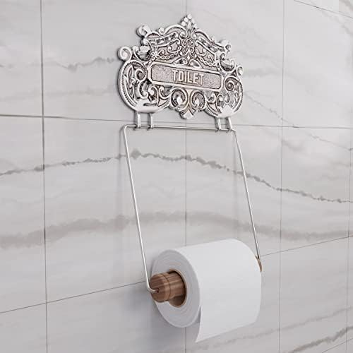 Renovators Supply Toilet Paper Holder - Antique Wall Mount Toilet Paper Holder - Sanitary Paper Holder - Vintage Bathroom Decor - Colonial Tissue Holder - Silver, Princess Crown, Pack of 1 - Image 2