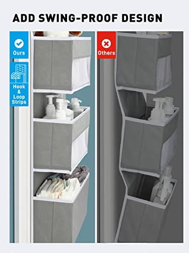 Yecaye Over the Door Storage Organizer for Nursery Closet 6 Tier Grey - Image 3