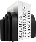 Book Ends for Heavy Books, Resin Decorative bookends, Heavy Duty Bookend for Shelves, Book Stopper for Shelves, Modern Home Decor Aesthetic Book Ends, Layered Arch Design Set of 2(Matte Black) by GUSFREUD
