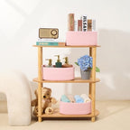 MiniArk Small Storage Baskets for Organizing | Closet Organizer Bins | Shelf Toy Basket | Woven Rope Baskets | Cube Decorative Box | Shallow Basket | 11.5x7.5x4.7” | 4 Packs Light Pink - Image 6