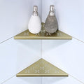 10" Corner Shower Shelf, 2-Pack Shower Shelves SUS304 Stainless Steel Bathroom Shelves for Tile Walls, Recessed Corner Shelf Organizer Rack, No Drilling (Brushed Gold) by XiarnotogiHome