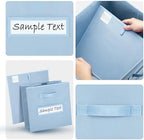Fabric storage cubes (8 Pack) 13 Inch Cube Storage Bin, cube organizer bins with 8 Labels Window Cards & a Pen,Foldable cube organizer bins and Storage Box,Pastel Blue - Image 3