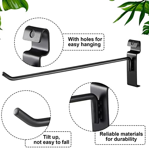 Oudain Gridwall Peg Hooks, Black Metal Hangers, 25 Pack, 12 Inch - Image 3