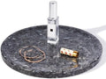 Karibiber Natural Marble Tray, 11.8in Serving Tray for Fruit, Round Decorative Vanity Stone Plate for Jewelry&Key, Quality Storage Dish for Kitchen Coffee Table and Bathroom Desktop, Blue Pearl by Karibiber