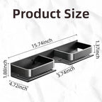 15.7 Inch Over the Sink Bathroom Shelf Organizer, No-Drill Countertop Caddy for Toiletries & Skincare, Rust-Proof Carbon Steel & Aluminum, Fits Most Faucets,（Off-White） - Image 2