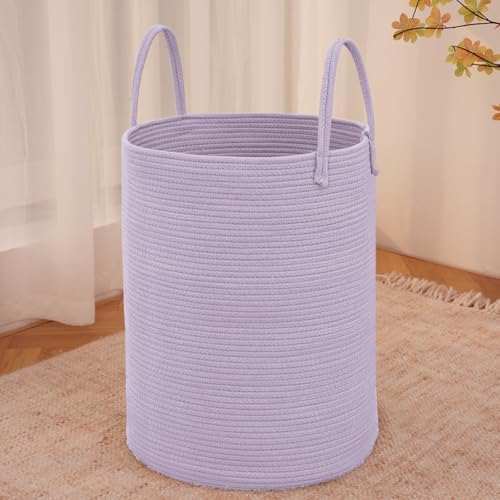 JMvicyroam 100L Cotton Rope Laundry Basket Hamper, Purple by JMvicyroam