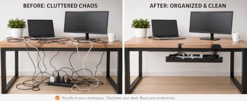 DC 5-in-1 Under Desk Cable Management Kit - Cord Organizer - Image 3