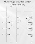 Corner Shower Caddy Tension Pole for Shampoo Holder, Stainless Steel Rod - Image 2