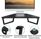 TEAMIX 26 inch Corner Monitor Stand Riser with Keyboard Storage, Black - Image 4