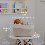 OrganiHaus Cotton Rope Baskets for Shelves, Set of 3, 15x9x10 - Image 2